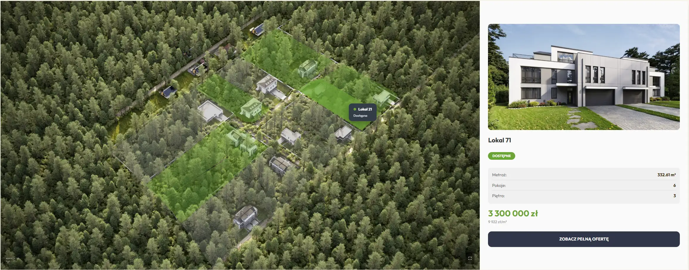 interactive 3D masterplan: Zielona Village case study