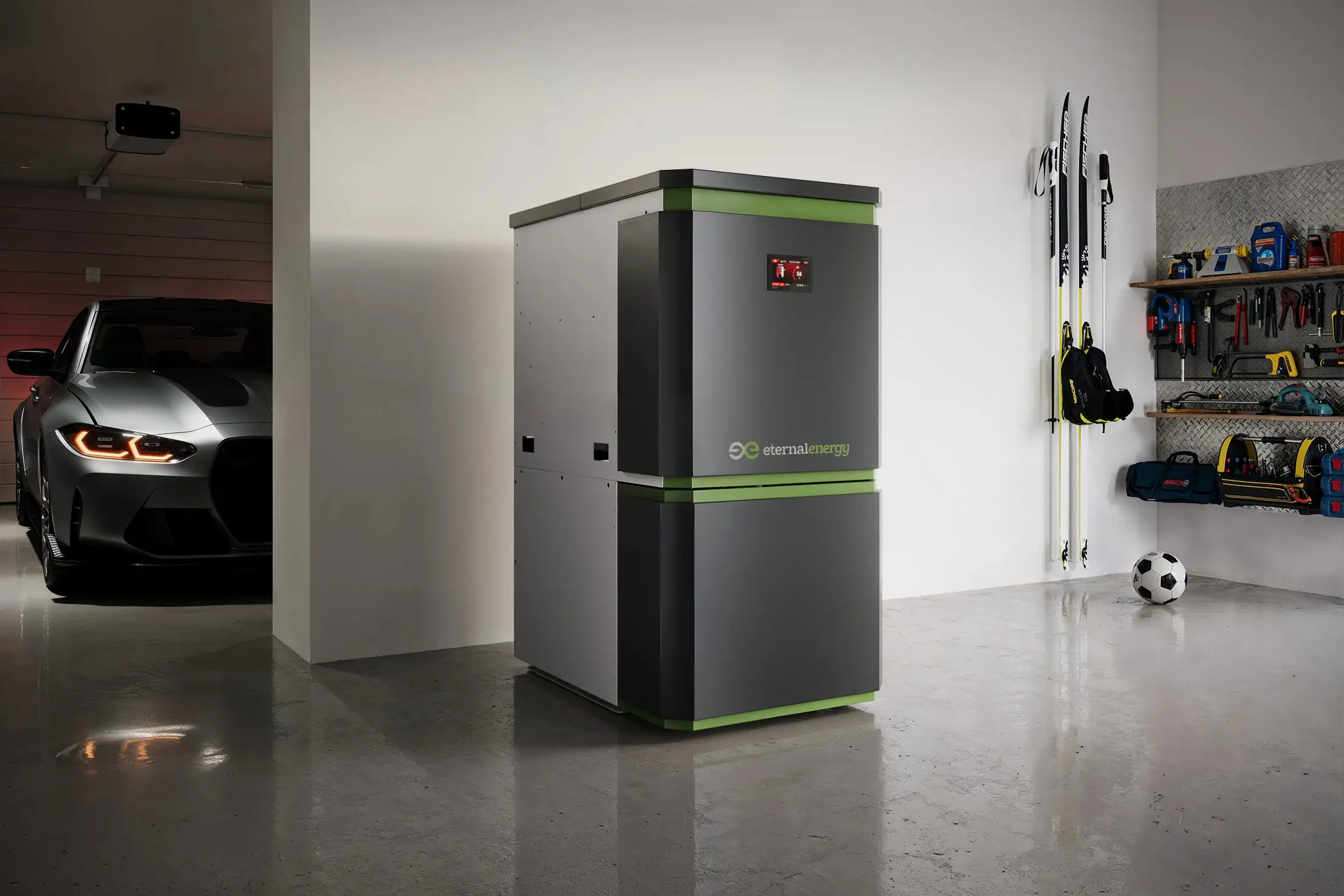 3D animation showing how the Eternal Energy boiler works